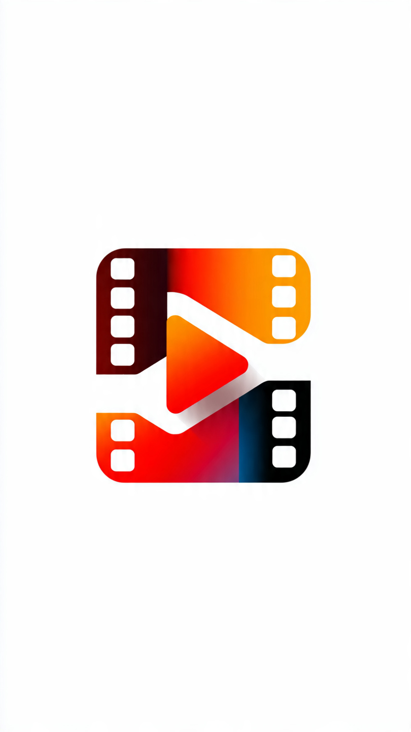 modern logo for a video editor app sleek and profe